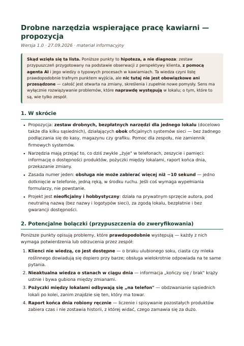 Pierwsza strona dokumentu